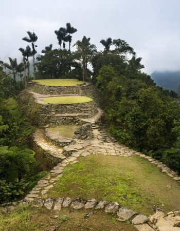 The Lost City (Ciudad Perdida) ruins in the Sierra Nevada de Santa Marta, Colombia
